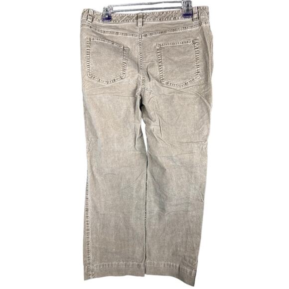 LL Bean Pants Womens 14 Regular 34x28 -  0FGM5 Tan Super Soft Velvet Feel - Picture 2 of 5